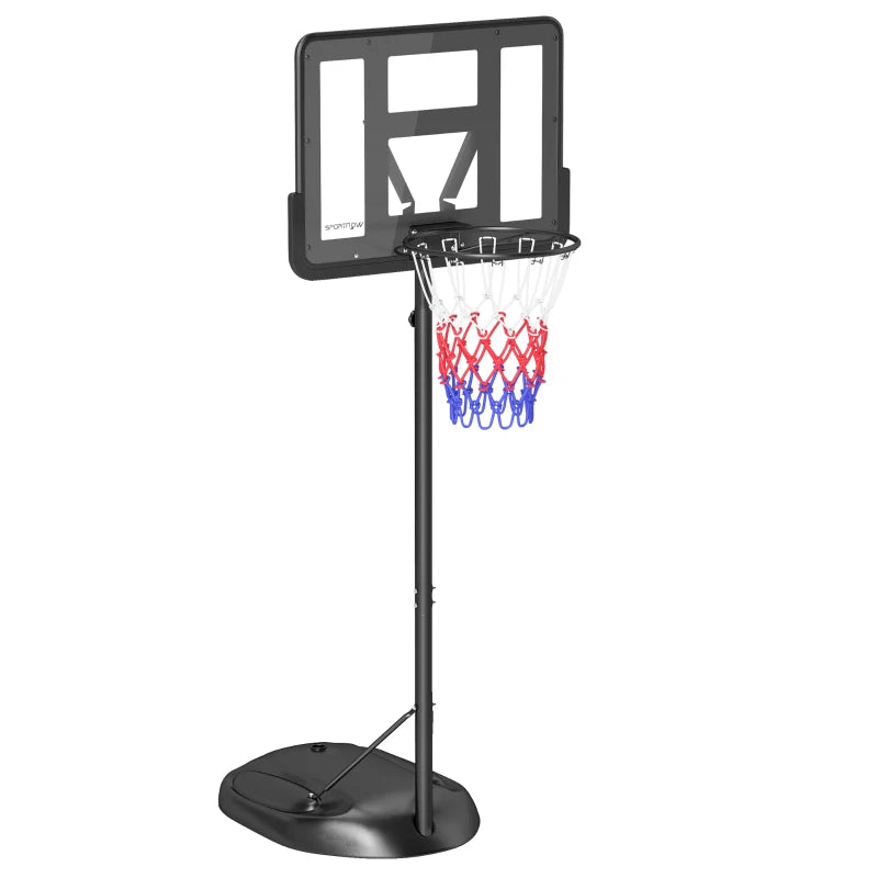 Height Adjustable Basketball System, Freestanding Basketball Hoop and Stand w/ Wheels, 167-228cm | SPORTNOW