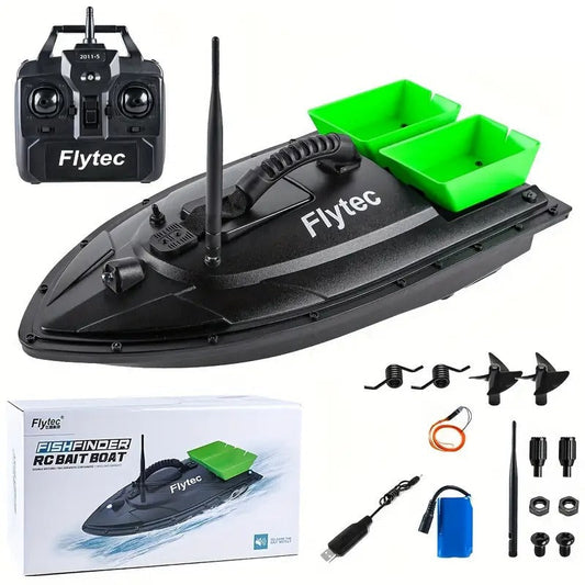 Remote Control Fishing Bait Boat Double Compartment